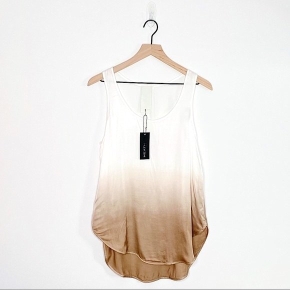 HEATHER BY BORDEAUX Women's Small Tank Top Lightweight 100% Viscose Neutral NEW - Picture 2 of 15